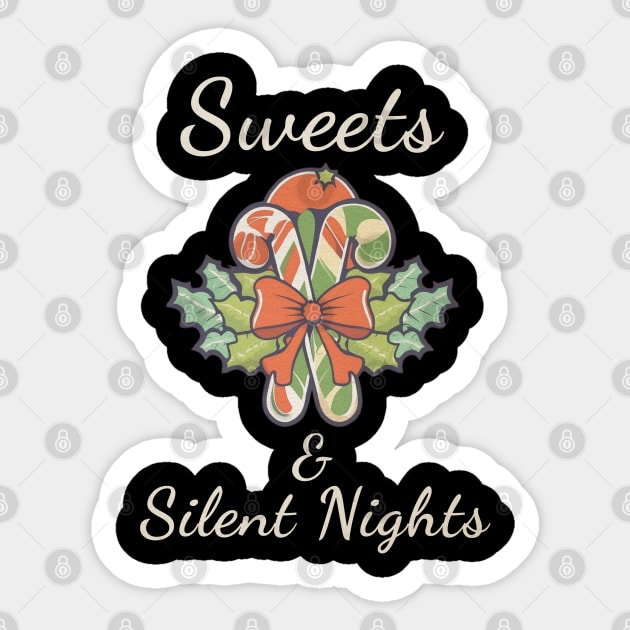 Sweets And Silent Nights T-shirt Sticker by ThesePrints